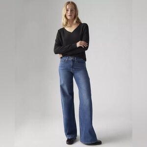 Levi’s 318 Shaping Wide Leg Women's Jeans — Clever Girl Dark Wash